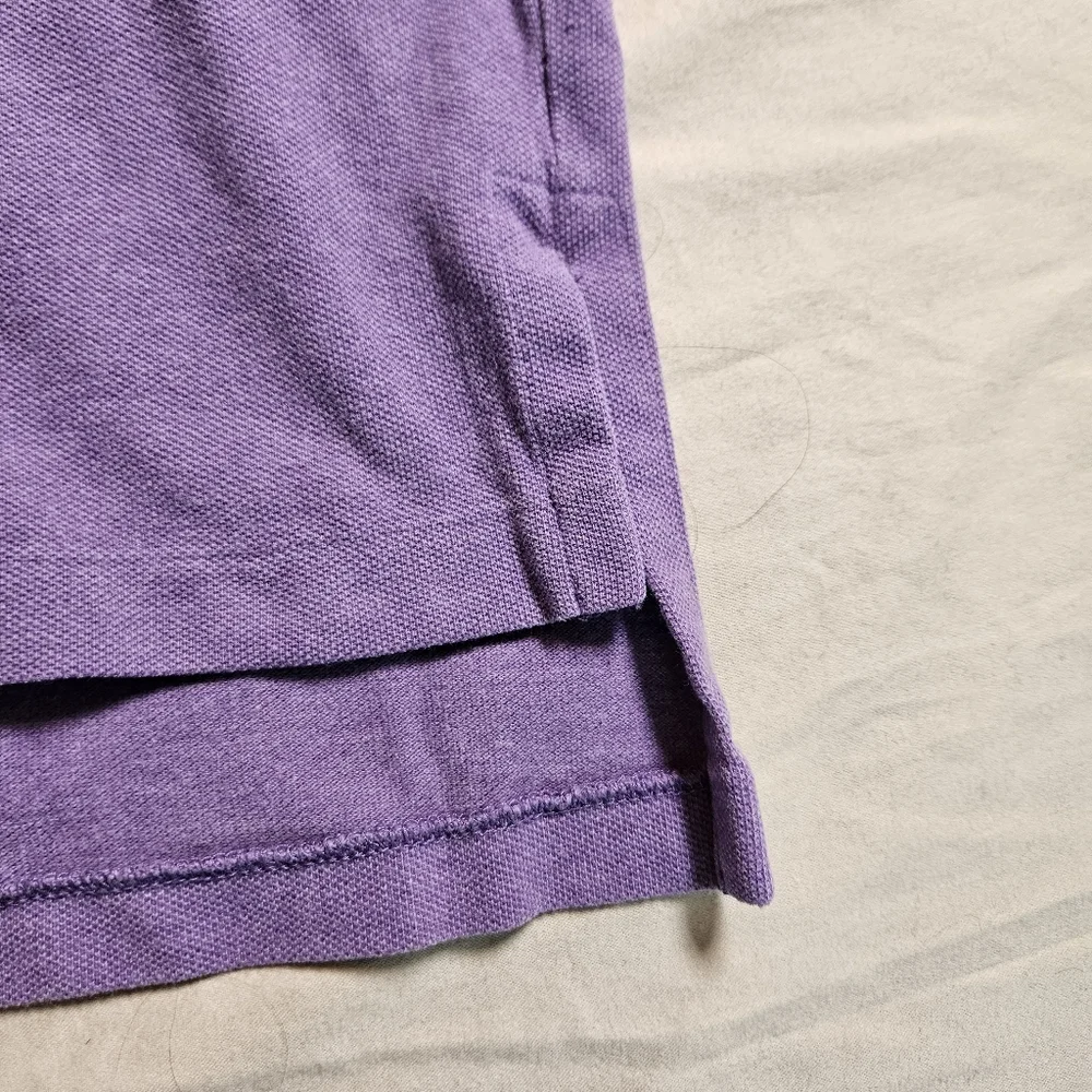Polo Ralph Lauren Men's XL Purple Mesh Cotton Polo Shirt Yellow‎ Pony Logo